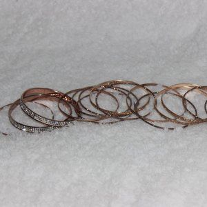 15 Piece bracelet set bronze color